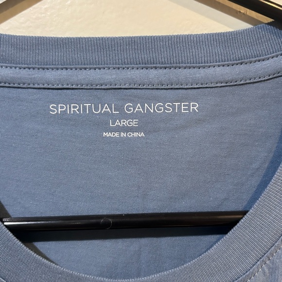 Spiritual Gangster Teal Graphic Muscle Tee - Picture 5 of 7